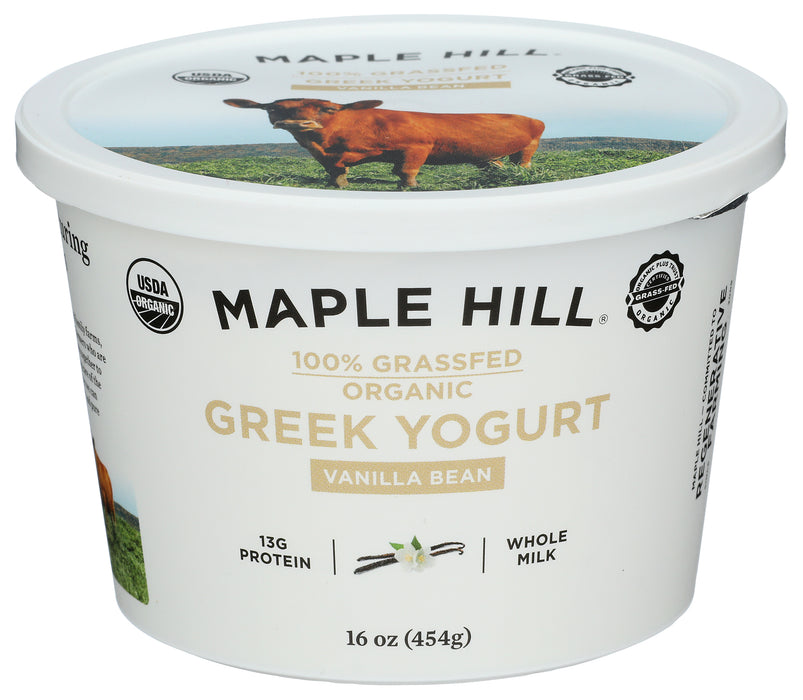 Greek Yogurt, Grassfed WM, Vanilla, Org, 16 oz