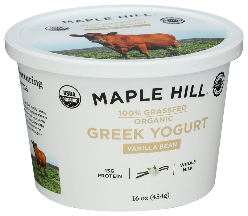 Greek Yogurt, Grassfed WM, Vanilla, Org, 16 oz