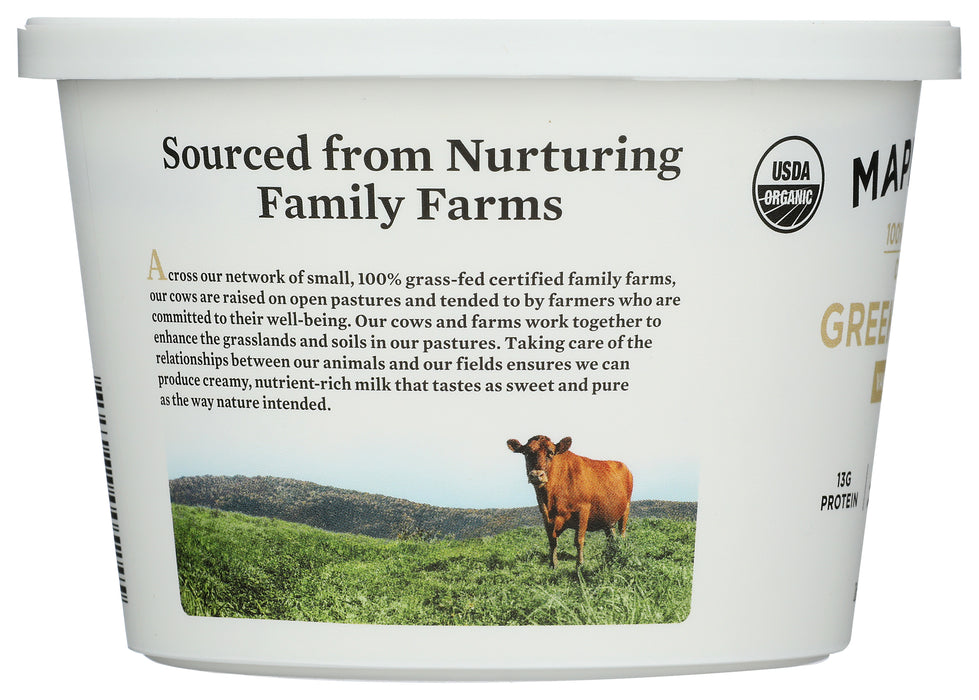 Greek Yogurt, Grassfed WM, Vanilla, Org, 16 oz