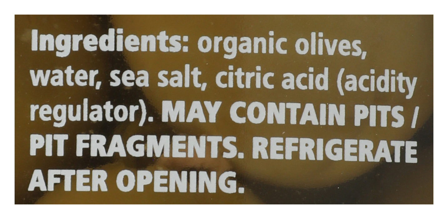 Green Olives Pitted, Org, 5.3 oz