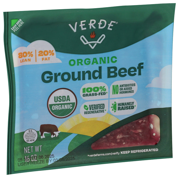 Ground Beef Grass-Fed, Org, 16 oz