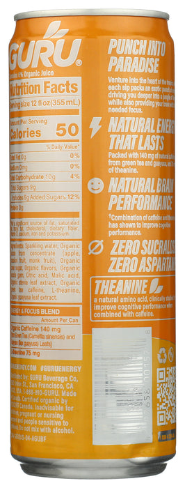 Guayusa Energy Drink, Org, 12 fl oz