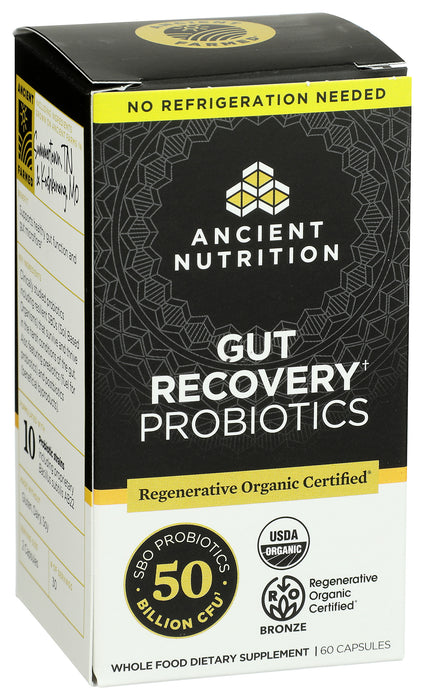 Gut Recovery Probiotics 50B SS, ROC Org, 60 cap
