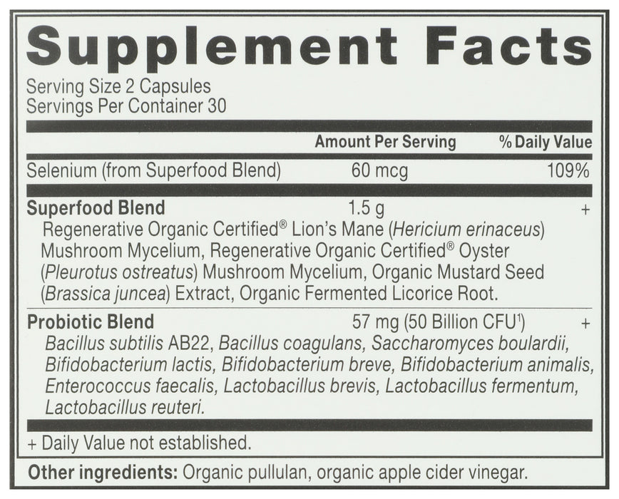 Gut Recovery Probiotics 50B SS, ROC Org, 60 cap
