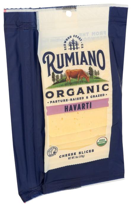 Havarti Cheese Slices, Org, 6 oz