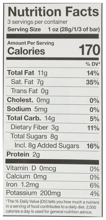 Hazelnut Toffee Dark Chocolate Bar 72%, 3 oz