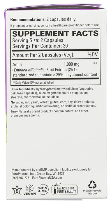 Healthy Cholesterol with Amla 1000 mg, 60 cap
