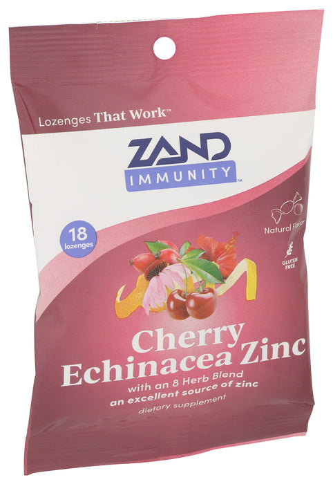 Immunity, Cherry Echinacea Zinc Lozenges, 18 loz
