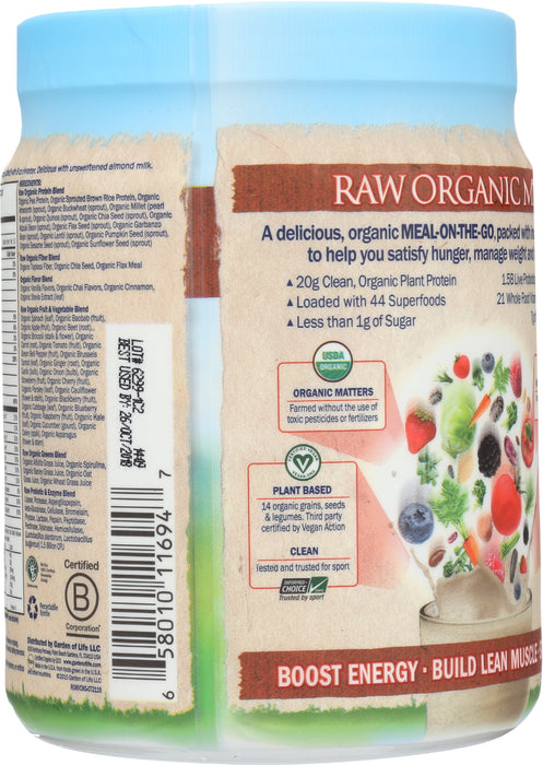 Raw Organic Meal, Vanilla Chai, 454 g