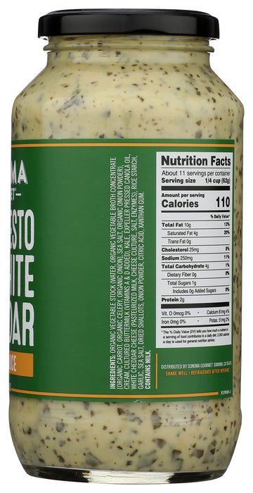 Kale Pesto White Cheddar Sauce, 25 oz