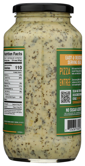 Kale Pesto White Cheddar Sauce, 25 oz