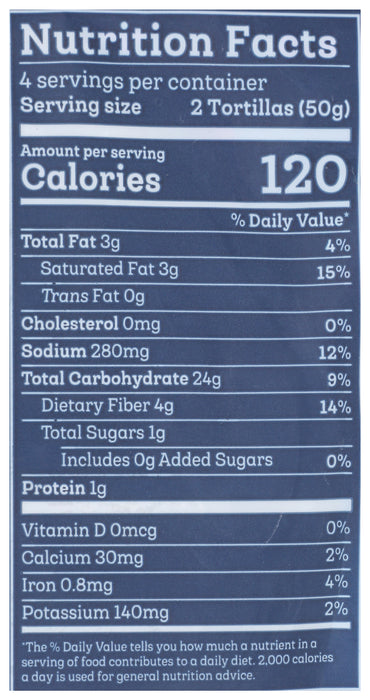 Cassava & Coconut Flour Tortilla, 7 oz