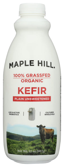 Kefir Grassfed Whole Milk, Plain, Org, 32 oz