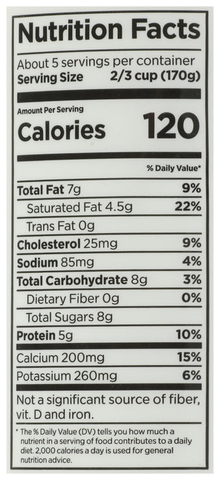 Kefir Grassfed Whole Milk, Plain, Org, 32 oz