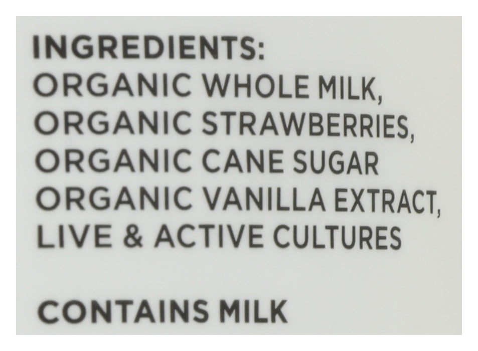Keifer Grassfed Whole Milk, Strawberry, Org, 32 floz