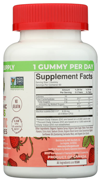 Kid's Probiotic Gummies, Strawberry, 60 gummies