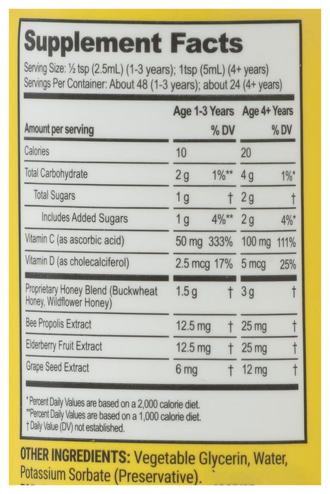 Kids Honey Cough Syrup, 4 floz