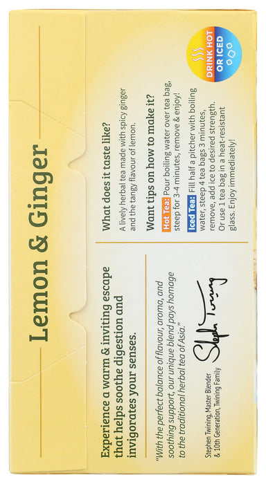 Lemon & Ginger Herbal Tea, 50 tbag