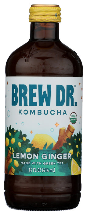 Lemon Ginger Kombucha, Org, 14 floz