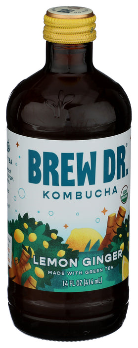 Lemon Ginger Kombucha, Org, 14 floz