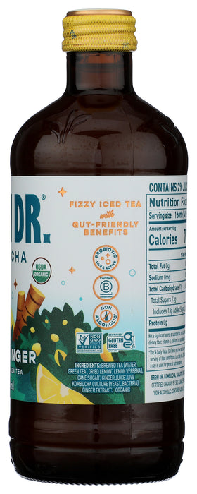 Lemon Ginger Kombucha, Org, 14 floz