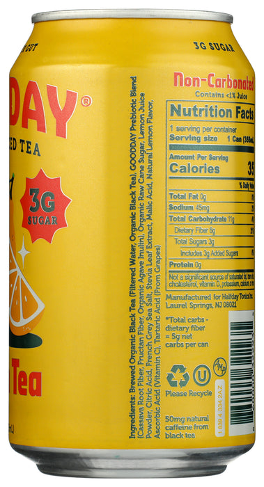 Lemon Iced Tea, Prebiotic Tea, 12 floz