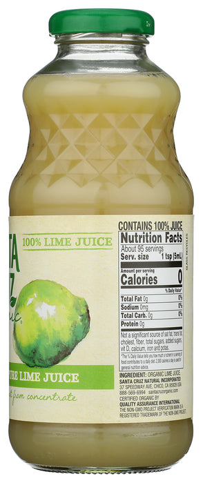 Lime Juice 100%, Org, 16 floz