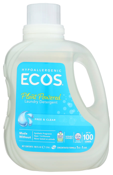 Liquid Laundry Detergent, Free & Clear, 100 fl oz