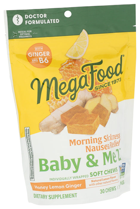 Morning Sickness, Honey Lemon Ginger, 30 chew