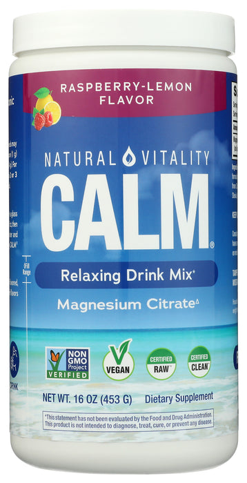 Natural Calm Rasp Lemon 16 oz