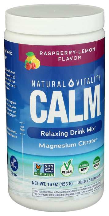 Natural Calm Rasp Lemon 16 oz