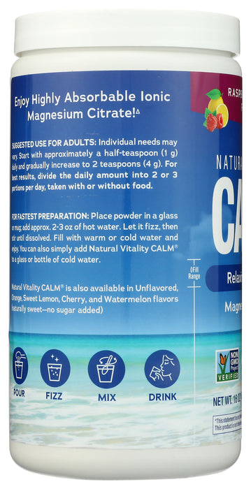 Natural Calm Rasp Lemon 16 oz