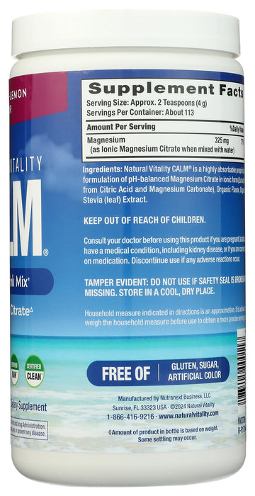 Natural Calm Rasp Lemon 16 oz