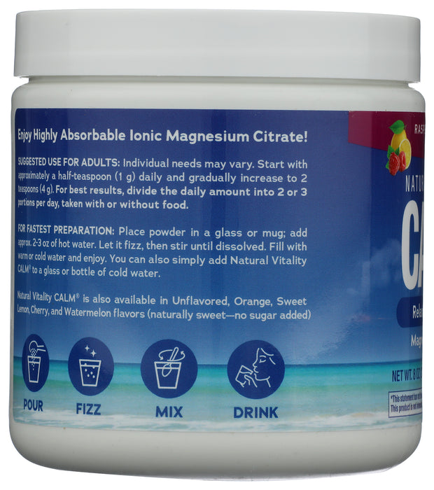 Natural Calm Rasp Lemon8 oz