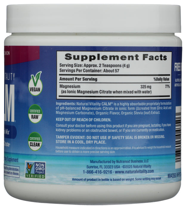 Natural Calm Rasp Lemon8 oz