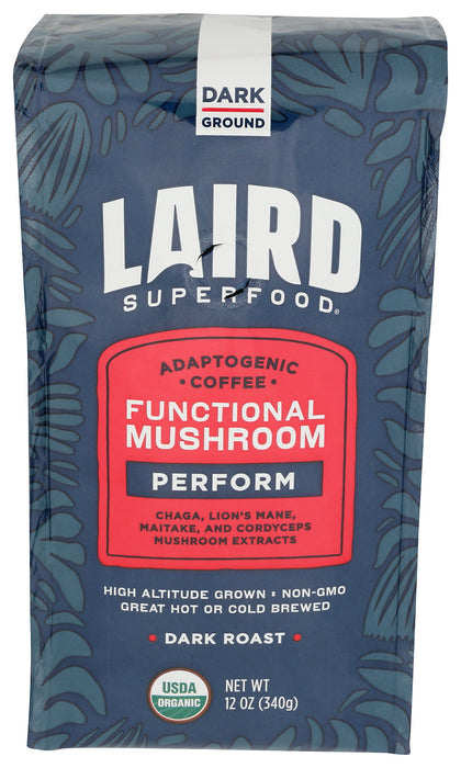 Peruvian Coffee With Functional Mushrooms, Medium Roast, Org, 12 oz