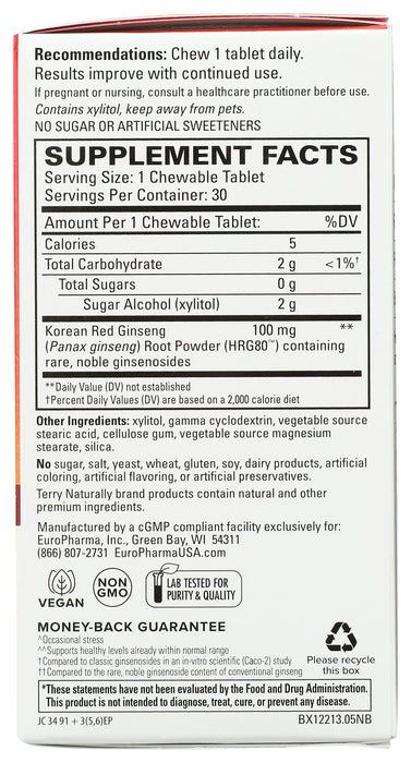 Red Ginseng HRG80 Energy, 30 chew