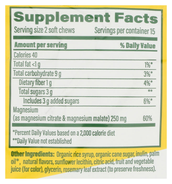 Relax & Calm Magnesium Soft Chews, Grape, 30 chew