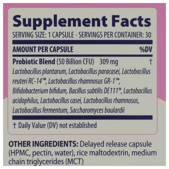 SubCulture Probiotic for Women 50B SS, 30 cap