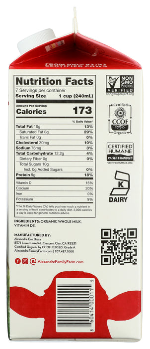 A2/A2 4% Whole Milk, Org, 59 fl oz