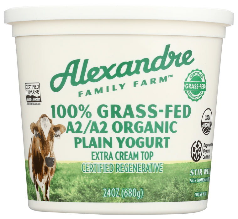 A2/A2 Plain Yogurt, Org, Grass Fed, 28 fl oz