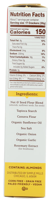 Almond Flour Crackers, Sea Salt, 7 oz