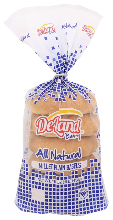 Millet Bagel, Plain, 16 oz