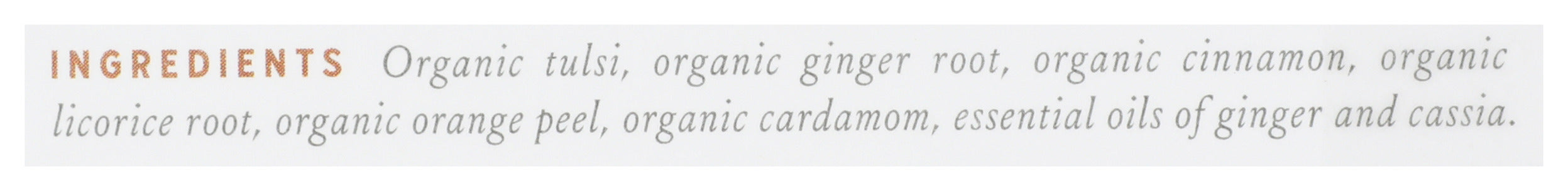 Cinnamon Tulsi Spice Tea, Org, 15 tbag