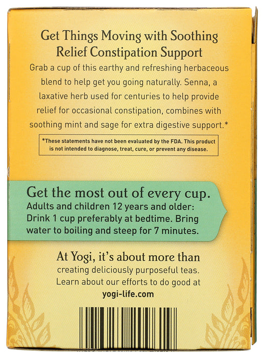 Constipation Support Tea, Org, 16 tbag