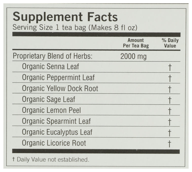 Constipation Support Tea, Org, 16 tbag