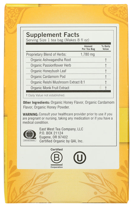 Cozy Cardamom Immune + Sleep, Org, 16 tbag