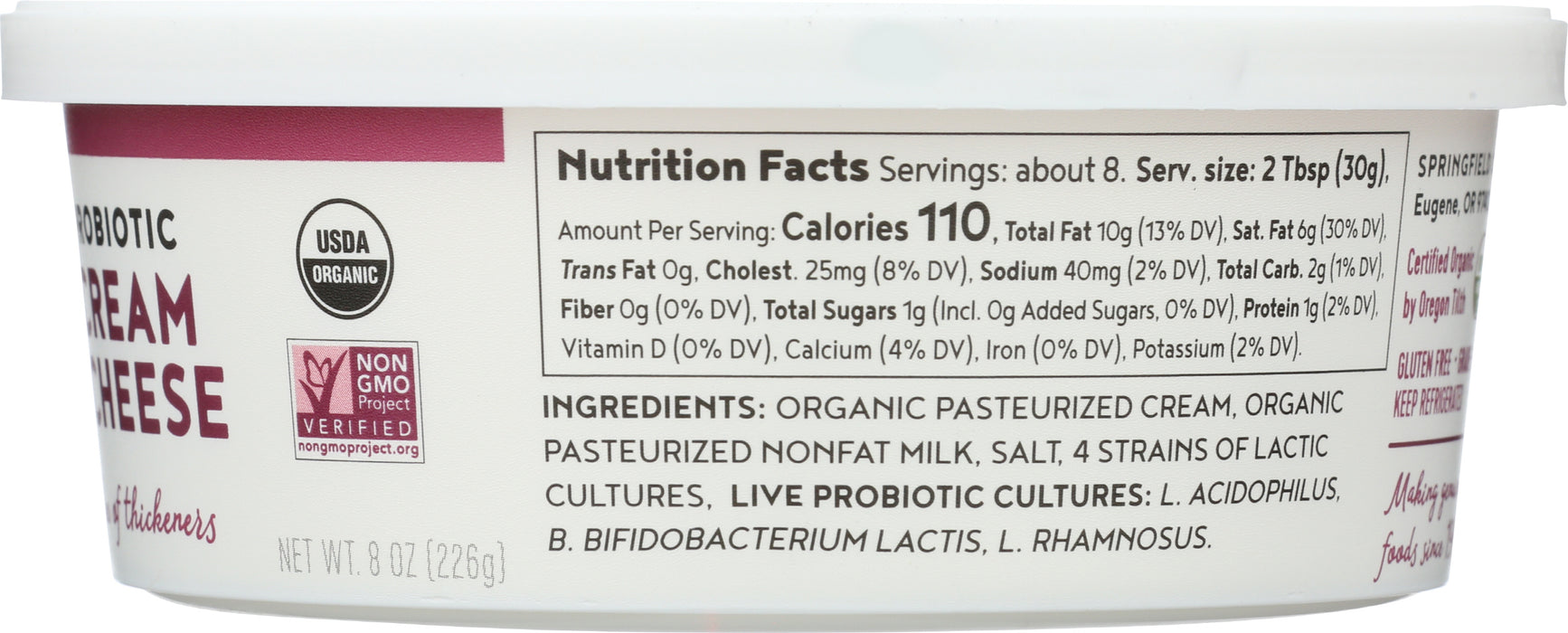 Cream Cheese, Org, 8 oz