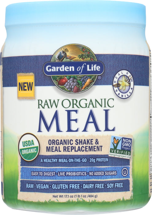 Raw Organic Meal, Vanilla, 484 g