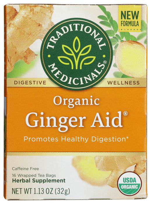 Ginger Aid Herbal Tea, Org, 16 tbag